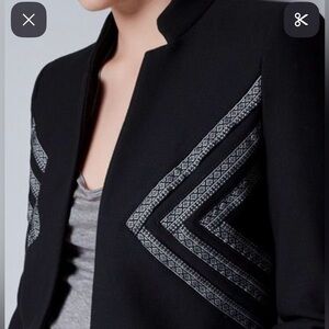 Black Blazer with Silver Detailing